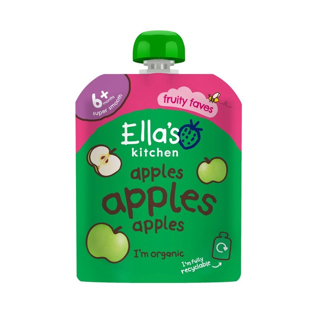 Ella's Kitchen organic apple puree baby food pouch - British product