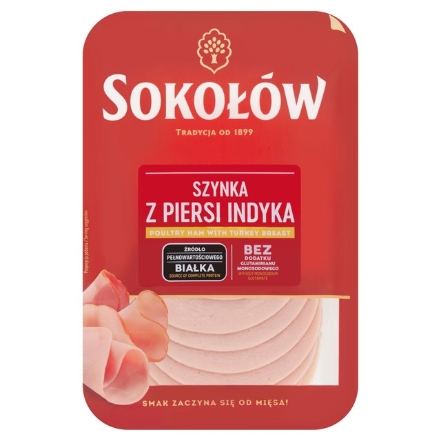 Sokolow turkey ham sliced deli meat 100g (British brand)