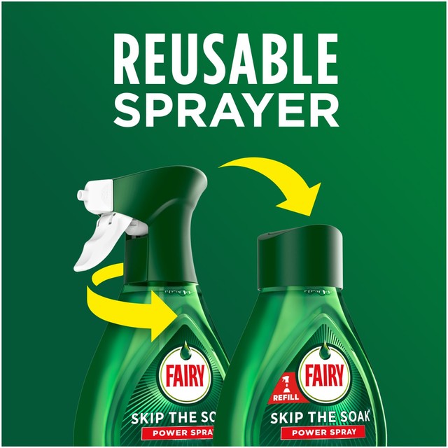 Fairy Skip the Soak dish power spray with refill, UK version