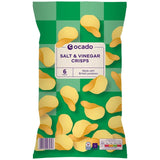 Ocado potato crisps Salt & Vinegar Multipack, imported from the UK
