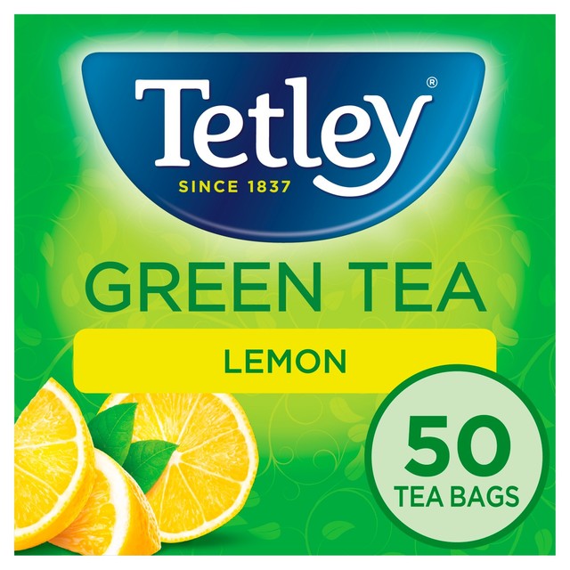 Tetley green lemon tea bags 50 bags (British brand)