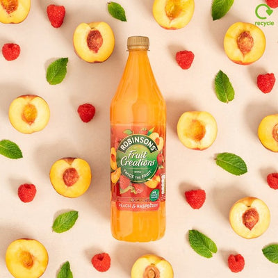 Boisson concentrée Robinsons Fruit Creations Pêche & Framboise sans sucres ajoutés 1 L