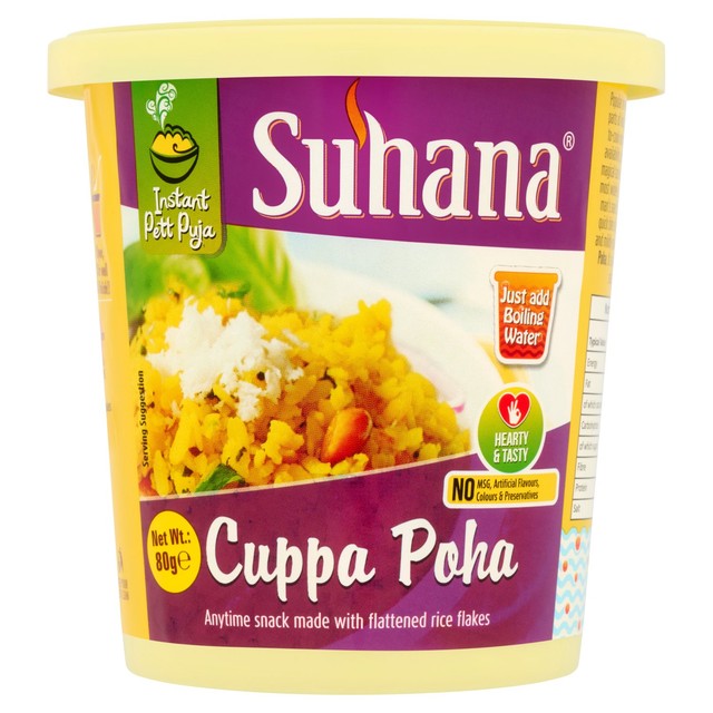 Suhana Cuppa Poha Mix instant snack 80g (British brand)