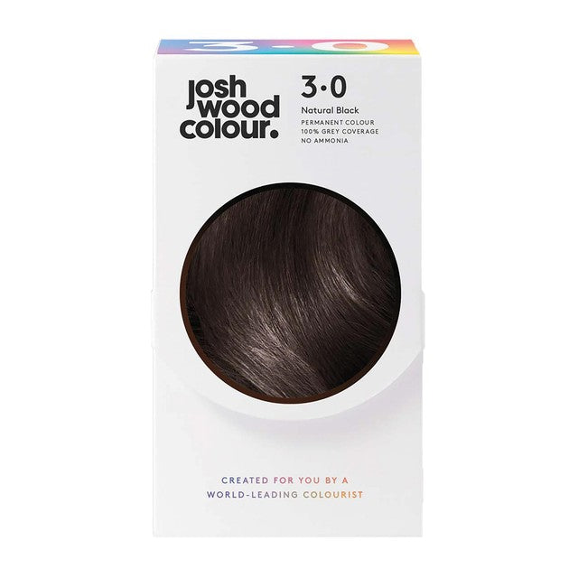 Josh Wood Colour permanent hair colour kit in Natural Black 110ml, UK version