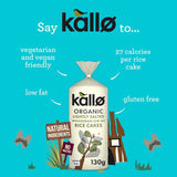 Kallo Organic Thick Slightly Salted Rice Cakes 130g, UK version