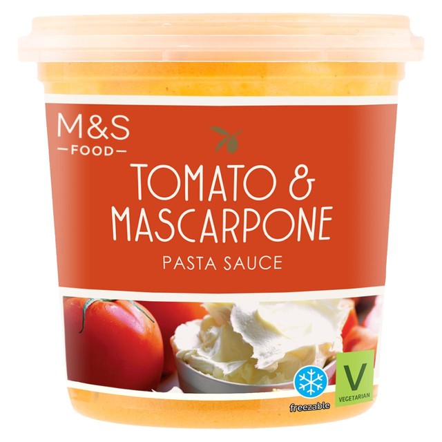 M&S tomato mascarpone pasta sauce (British brand)