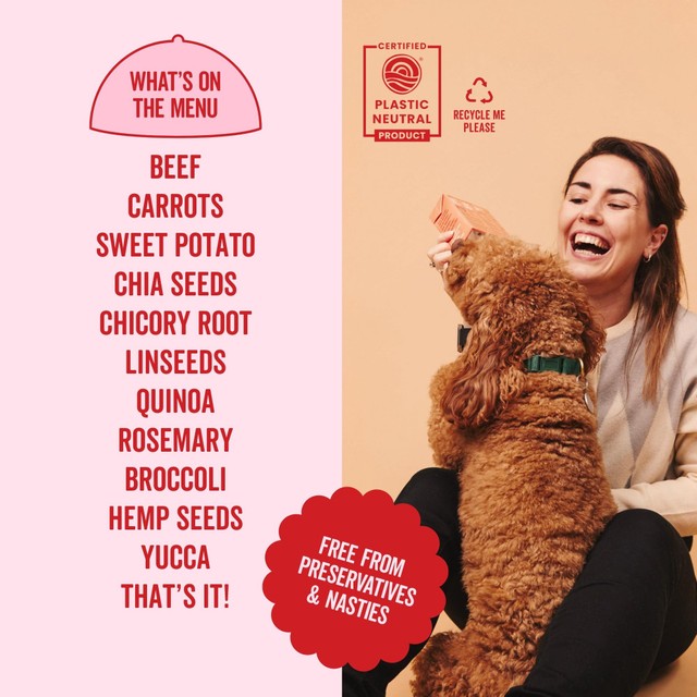 Marleybones wet dog food beef & superfoods 390g, imported from the UK