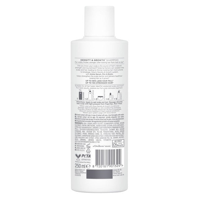 Dove Density & Growth Shampoo for thicker hair, British brand