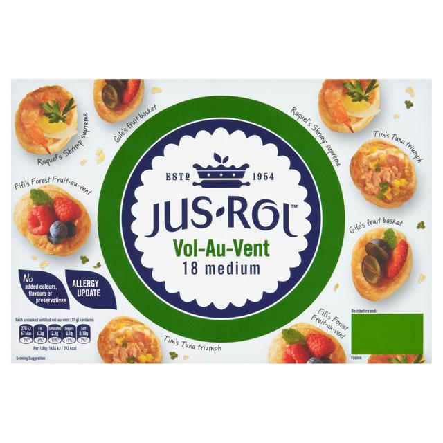 Jus-Rol Medium Vol Au Vent Pastry x18 313g