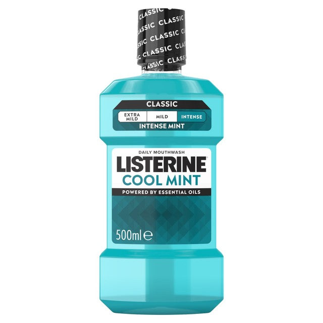 Listerine Cool Mint mouthwash 500ml, UK version