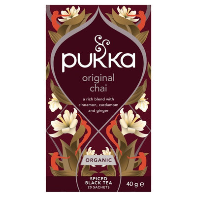Pukka Organic Original Chai Thé 20 sachets de thé aux herbes compostables à domicile