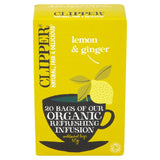 Clipper lemon and ginger herbal tea infusion 20 count - British product