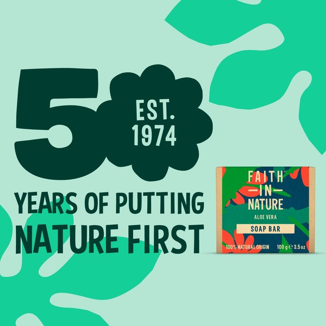 Faith in Nature Aloe Vera Soap Bar 100g - British product