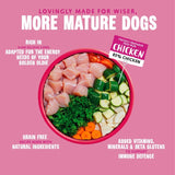 Barking Heads Golden Years Senior wet dog food pouch 300g - British product