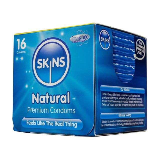 Skins Natural Condoms 16 pack (British brand)