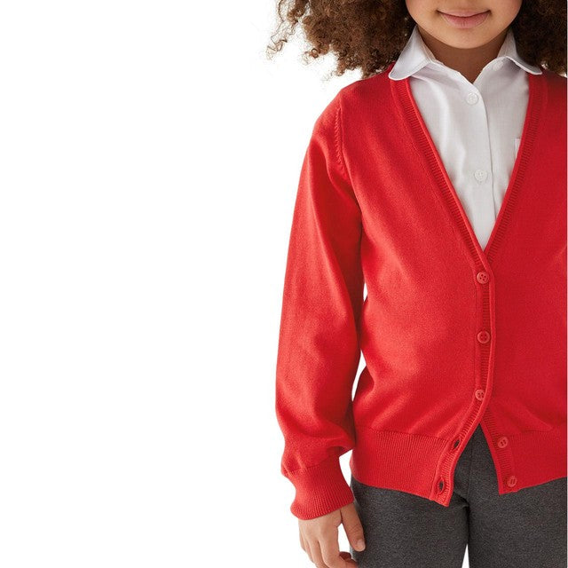 M&S Cotton Cardigan Red 2 Pack 8-9 Years, imported from the UK