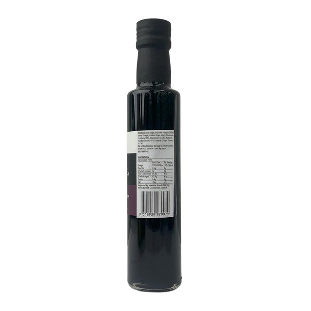 Random Harvest caramelised cranberry and orange balsamic vinegar 250ml, imported from the UK