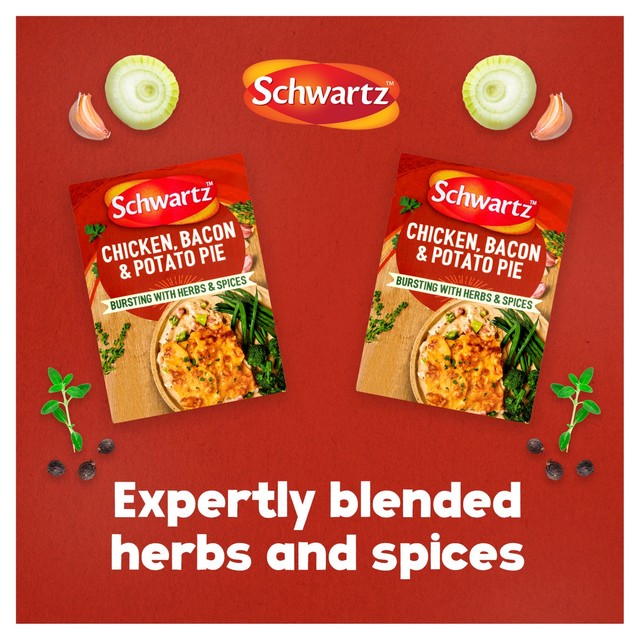 Schwartz Chicken Bacon & Potato Pie recipe mix 35g (British brand)