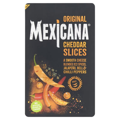 Ilchester Mexicana Spicy Cheddar Cheese Slices with Jalapeño and Bell Peppers 160g