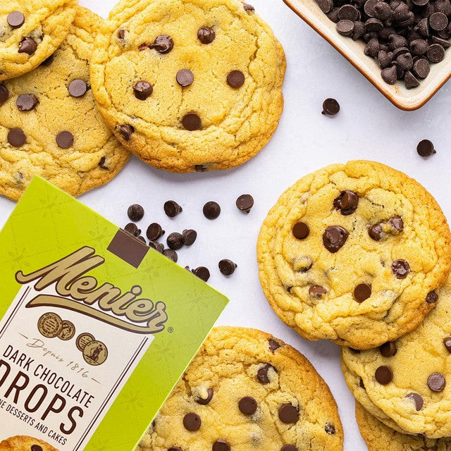 Menier dark chocolate drops 200g, imported from the UK