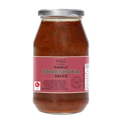 M&S Shakshuka Tomat og Rød Paprika Saus 500g