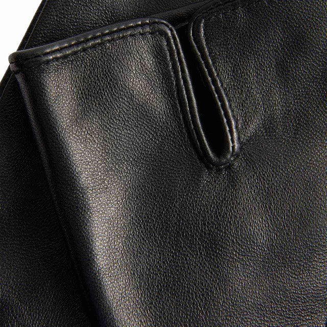M&S women's leather gloves in black, size S, imported from the UK