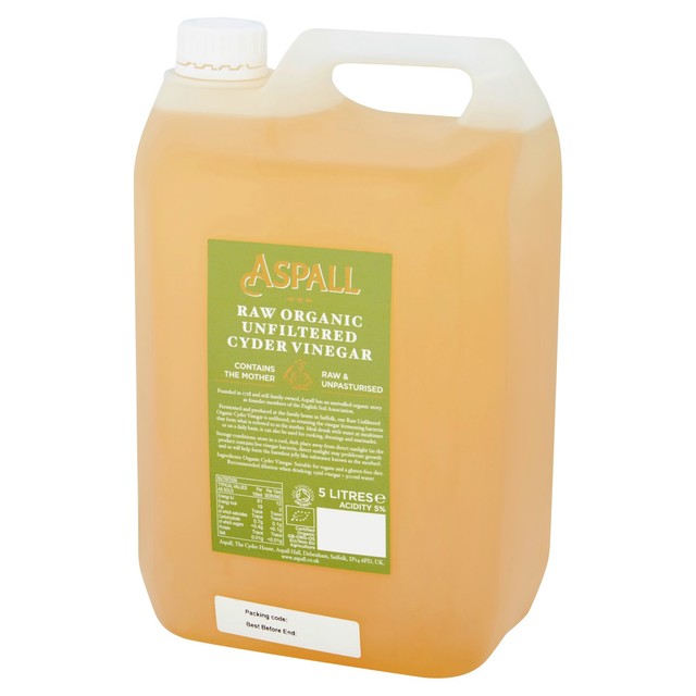 Aspall Raw Organic Unfiltered Cyder Vinegar 5L - British product