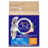 Purina One senior chicken dry cat food (British brand)