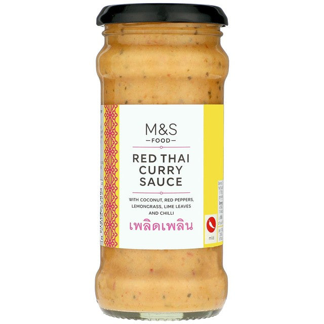 M&S red Thai curry sauce 270g, imported from the UK