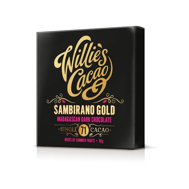 Willies Cacao 71% Sambirano dark chocolate bar 50g (British brand)