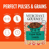 Merchant Gourmet Cajun-Style Lentils 250g, imported from the UK