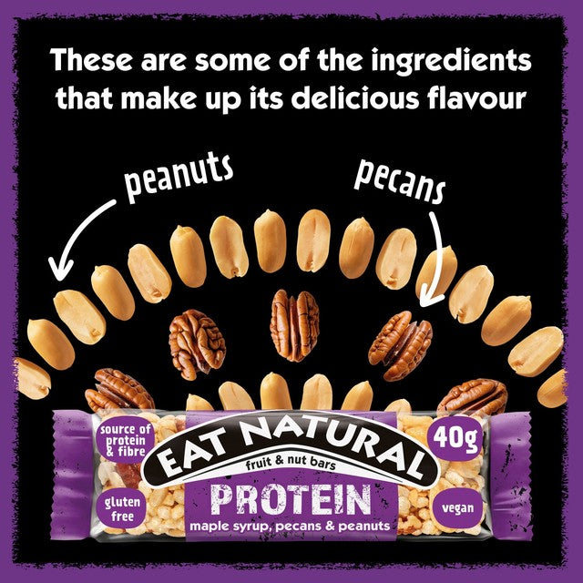 Eat Natural maple syrup pecan peanut bars 3 x 40g - British product