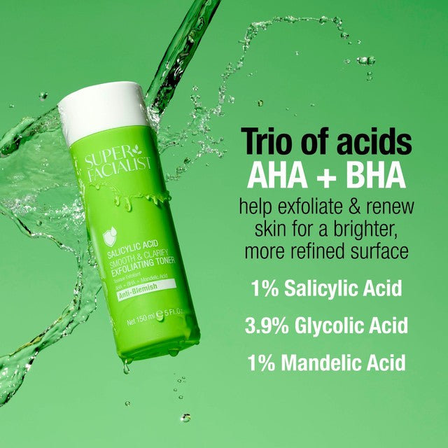 Super Facialist salicylic acid exfoliating toner (British brand)