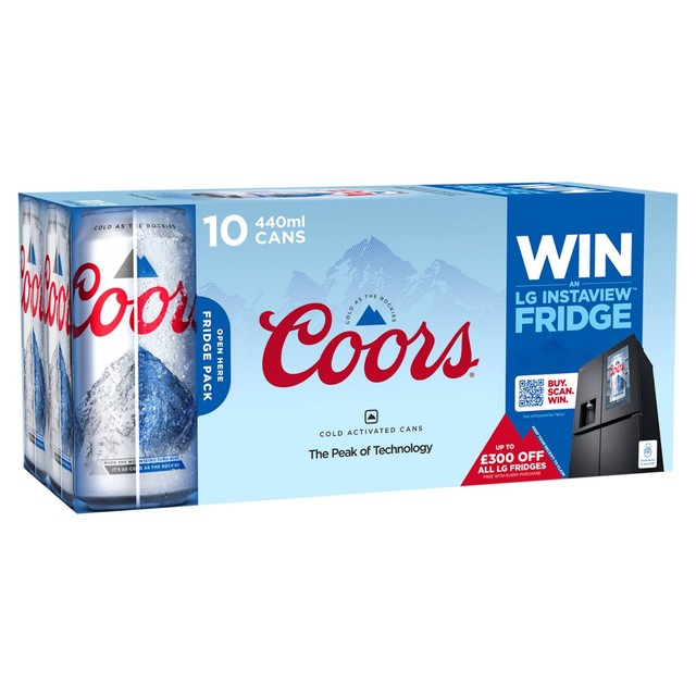 Coors Lager 10 x 440ml - British product