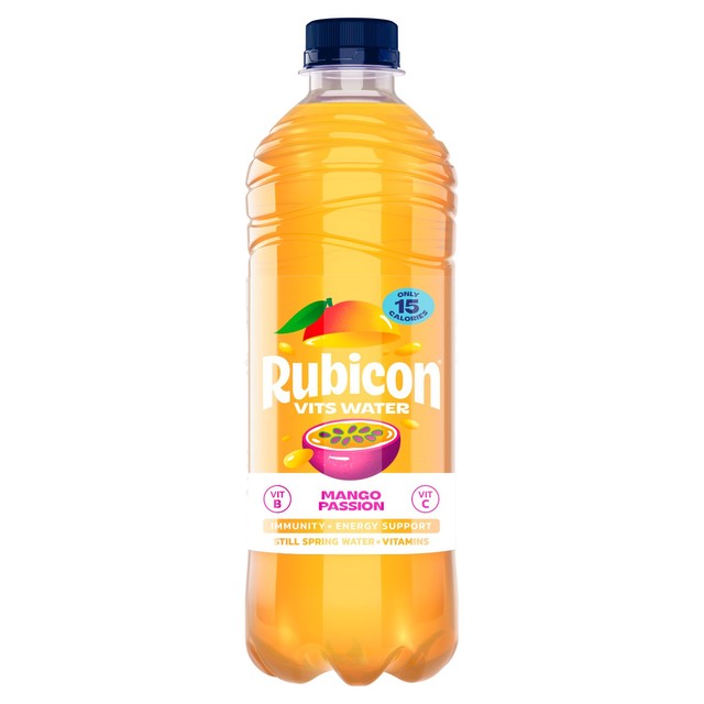 Rubicon Mango Passion Vitamin Water 500ml, imported from the UK