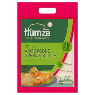 Humza Vegetable Spring Roll Frozen Snack 650g