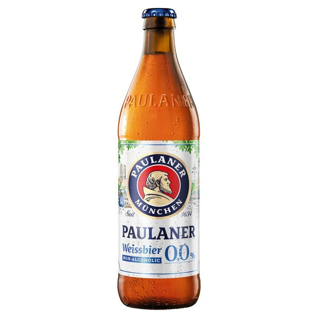 Paulaner Weissbier 0% non-alcoholic beer 500ml, imported from the UK