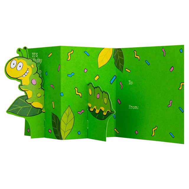 M&S Colin Caterpillar birthday card 15cm x 15cm, imported from the UK
