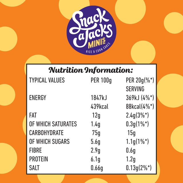 Snack a Jacks lightly salted caramel rice cakes 80g, UK version