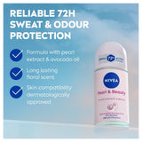 NIVEA Pearl & Beauty Anti-Perspirant Deodorant Roll-On 50ml, imported from the UK