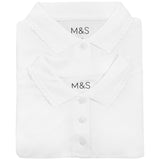 M&S girls slim fit polo shirt 2-pack 12-13Y, imported from the UK