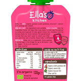 Ella's Kitchen organic baby food pouch with sweet potatoes, broccoli and carrots - British product