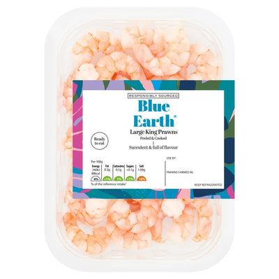 Blueearth Gekochte & Geschälte Königsgarnelen Meeresfrüchte 150g