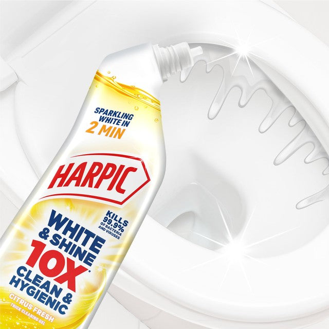 Harpic White & Shine Citrus Toilet Cleaner Gel 750ml, UK version