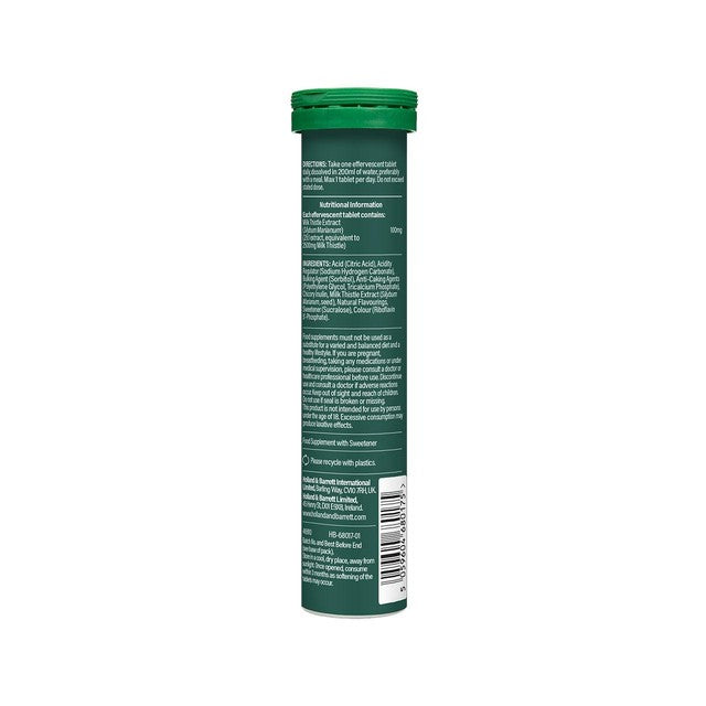Holland & Barrett Milk Thistle Extract 100mg Tropical effervescent tablets, UK version
