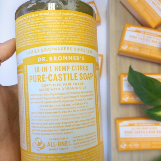Dr Bronner's citrus liquid soap 945ml - British product