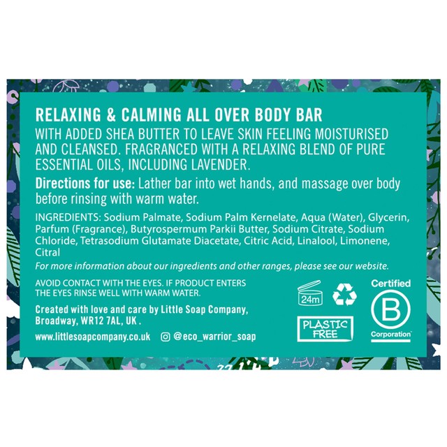 Little Soap Company Eco Warrior body soap bar 100g - British product