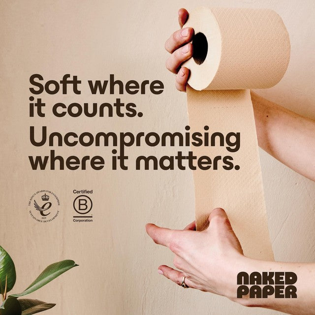 Naked Paper unbleached bamboo toilet paper extra long (British brand)