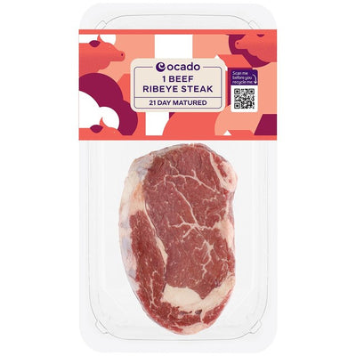 Steak de bœuf Ocado 1 Ribeye 225g