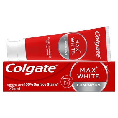M&S Colgate Max White Luminous Whitening Toothpaste 75ml- اشترِ عبر الإنترنت من McGrocer